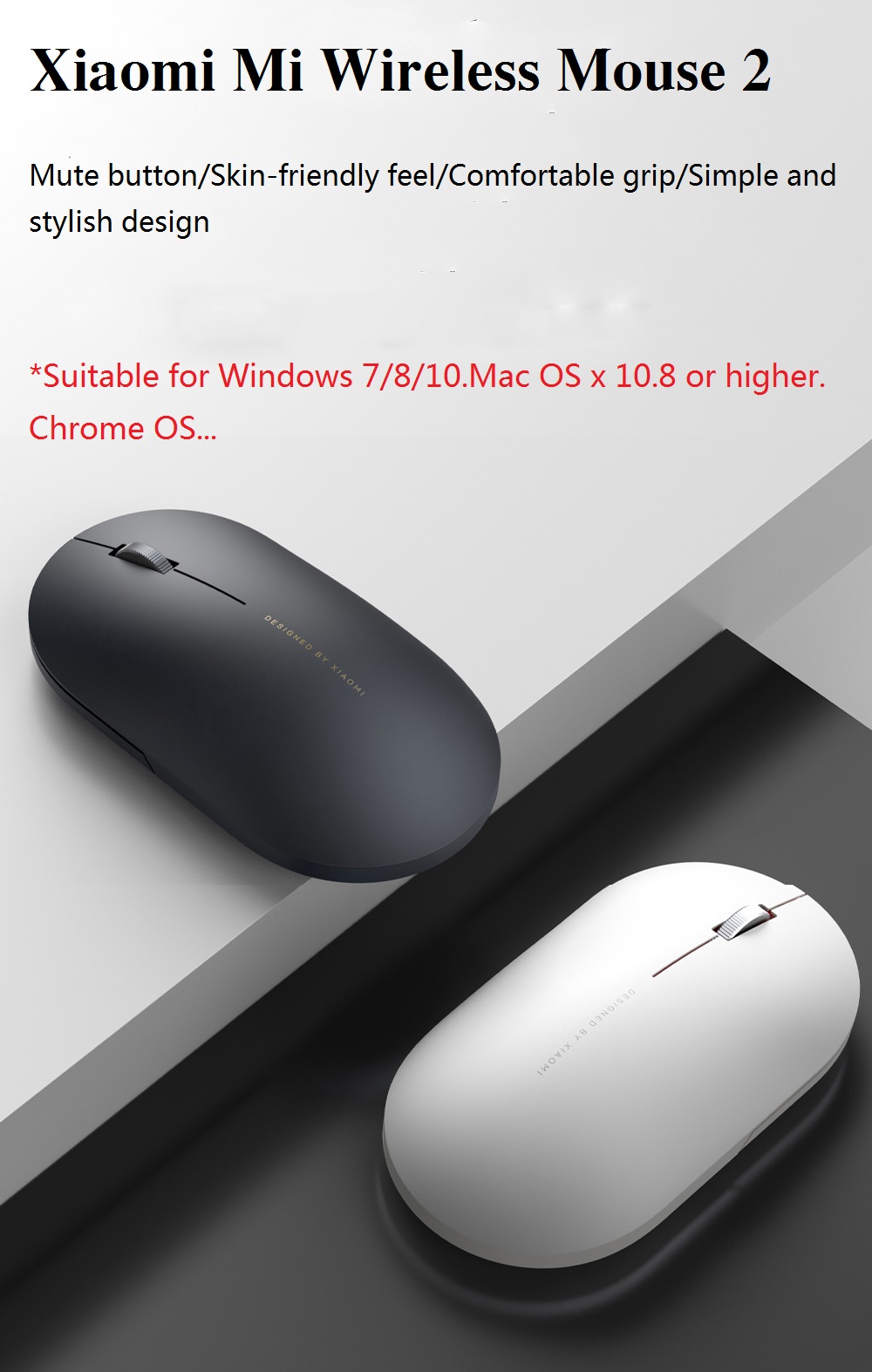 Chuột không dây Xiaomi Mi 2 1000DPI 2.4GHz Xiaomi Mi Wireless Mouse 2