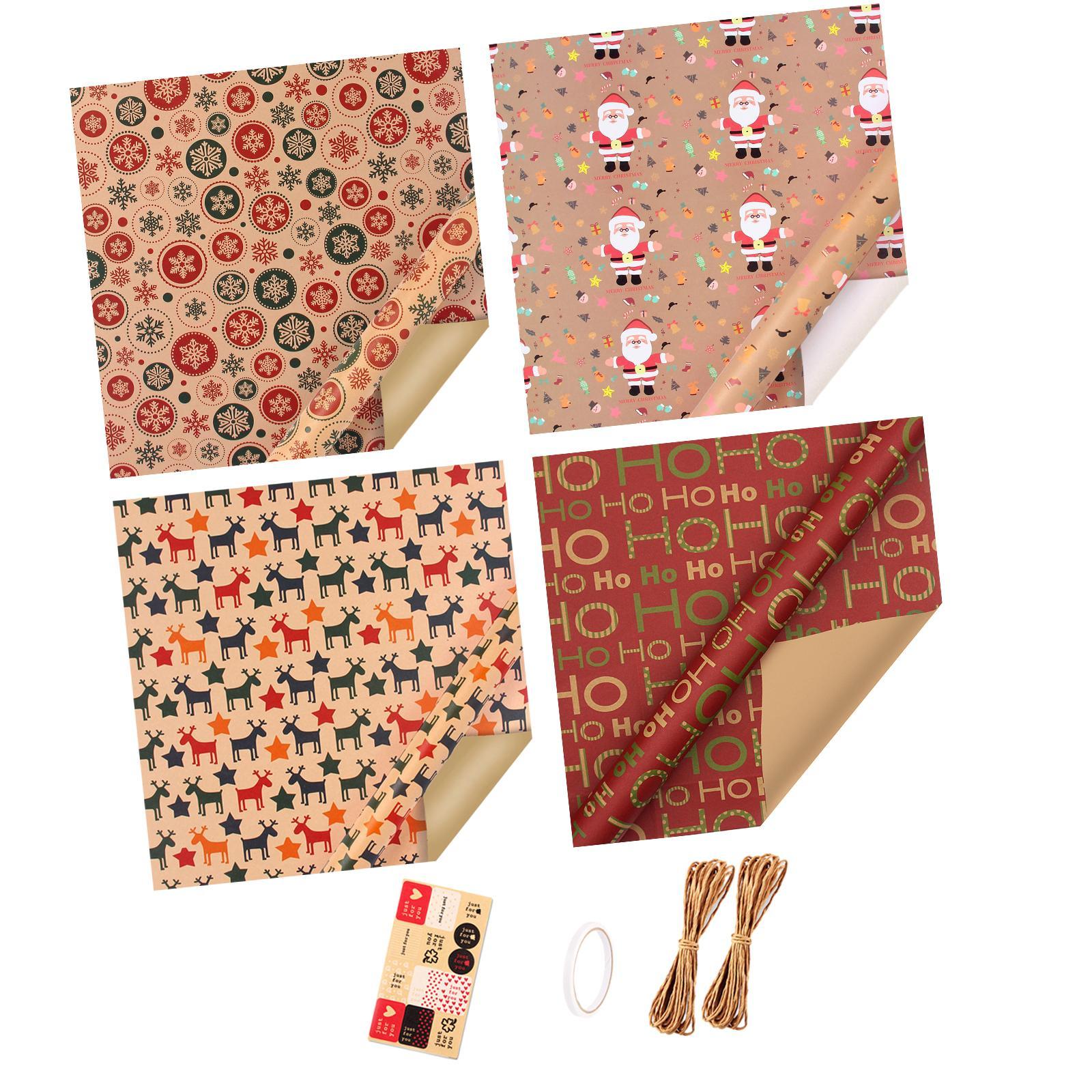 Christmas Wrapping Paper Classic DIY Supplies for Thanksgiving Party Wedding