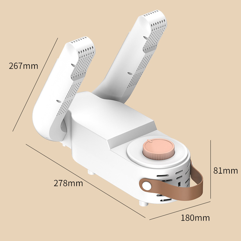 Máy sấy giày dép tự động, máy sấy giày dép di động với vỏ bằng nhựa ABS cao cấp, có thể hẹn giờ tắt máy