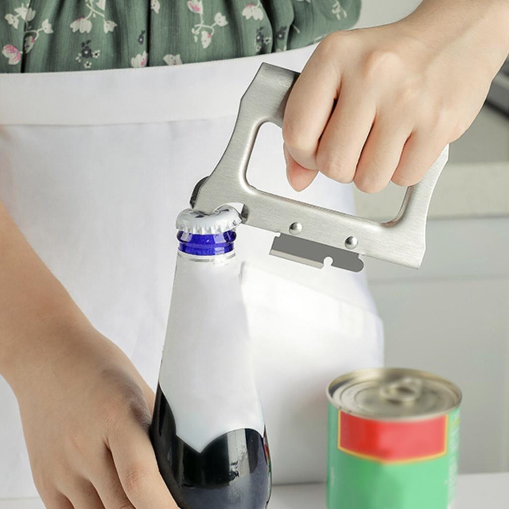 Safety Easy Stainless Steel Manual Can Opener Household Kitchen Useful Tools Professional Can And Bottle Easy Opener Side Cut