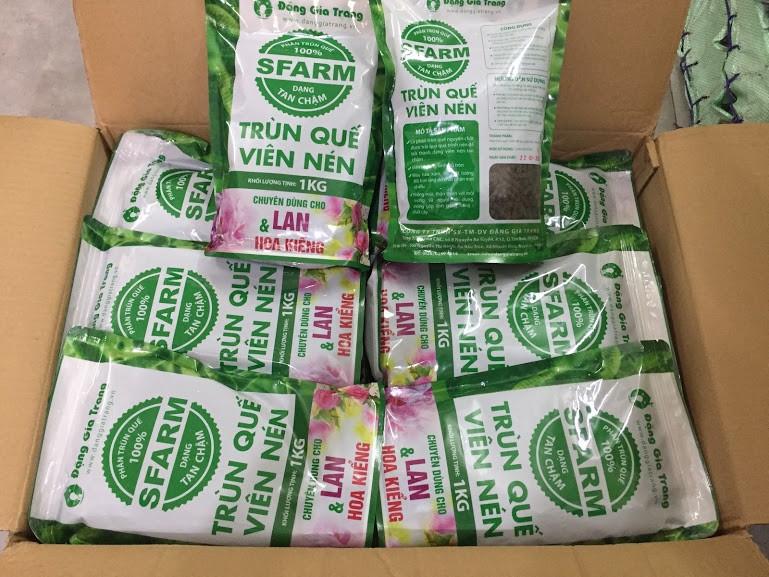 Phân Viên nén trùn quế Sfarm tan chậm