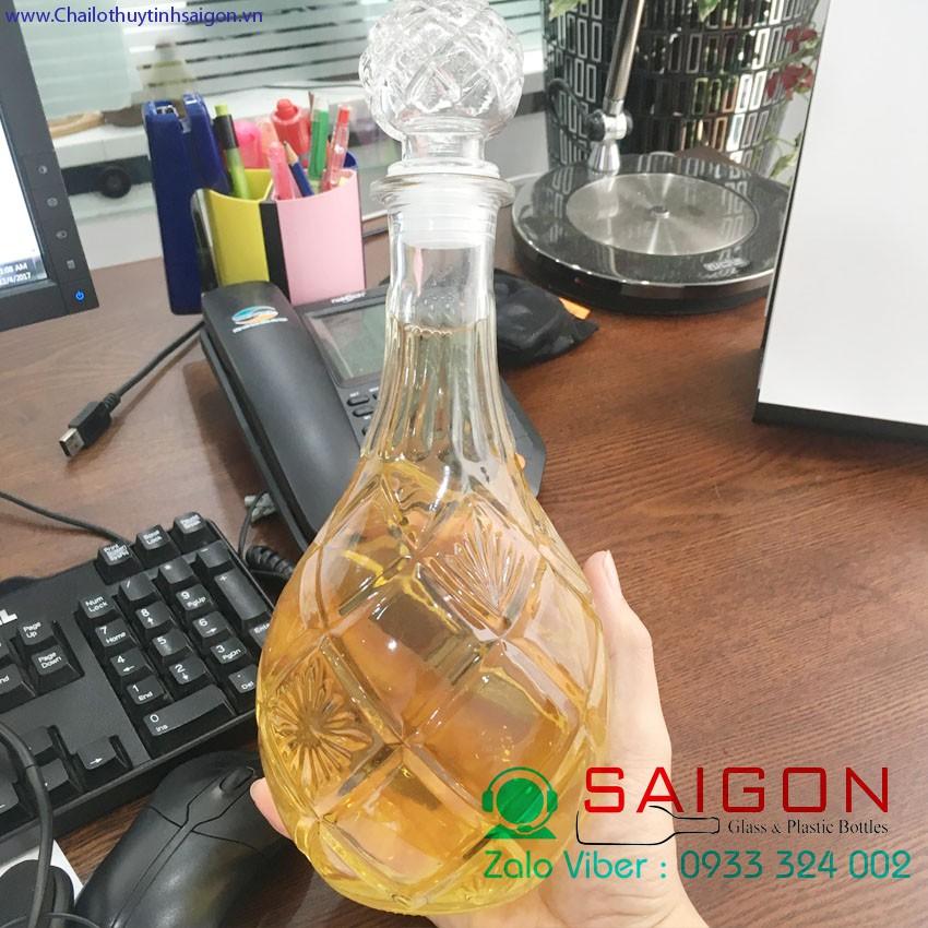 Bình Thủy Tinh ngâm Ruou 750ml Sang Trọng