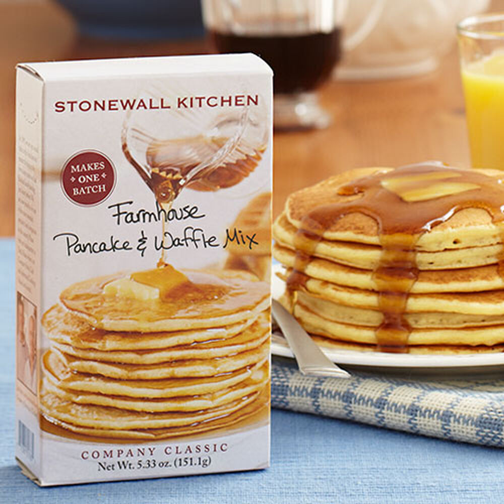 HỘP MINI BỘT BÁNH PANCAKE &amp; WAFFLE Stonewall Kitchen-Single Serve Farmhouse Pancake &amp; Waffle Mix, MẠCH NHA-VANILLA, 151g