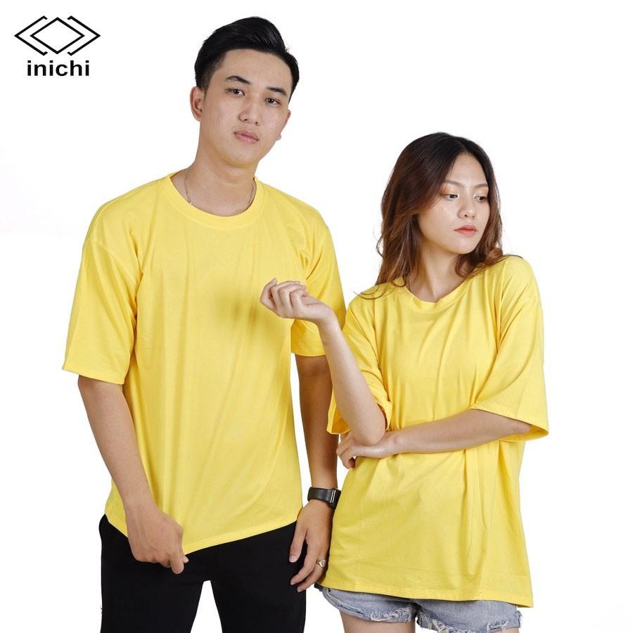 Áo thun tay lỡ Unisex màu trơn INICHI form rộng cá tính IC643 8 màu