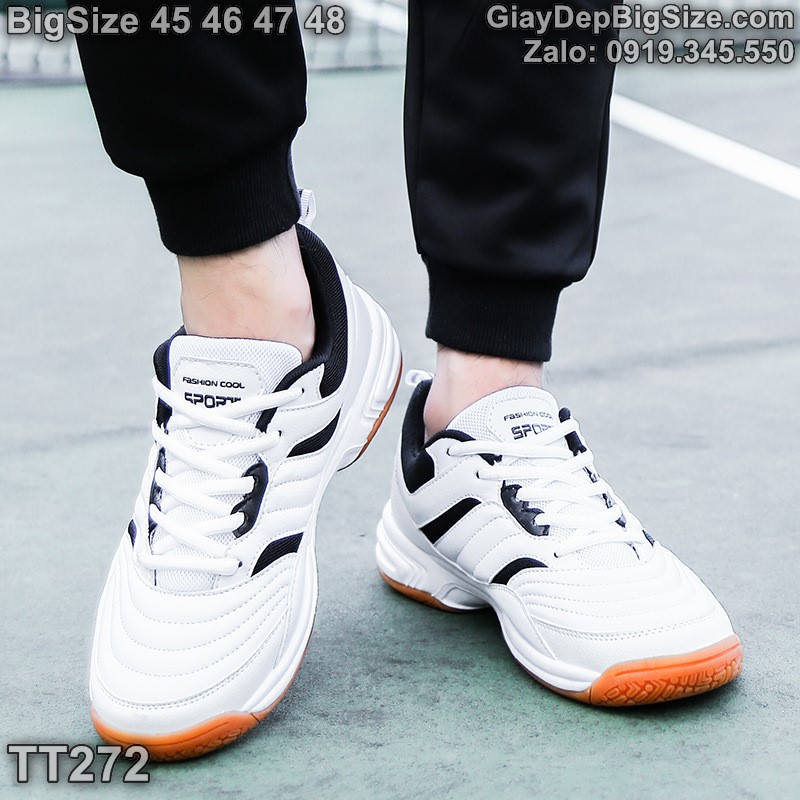 Giày chơi cầu lông tennis cỡ lớn 45 46 47 48 cho nam cao to chân ú bè. Big size badminton shoes for wide feet