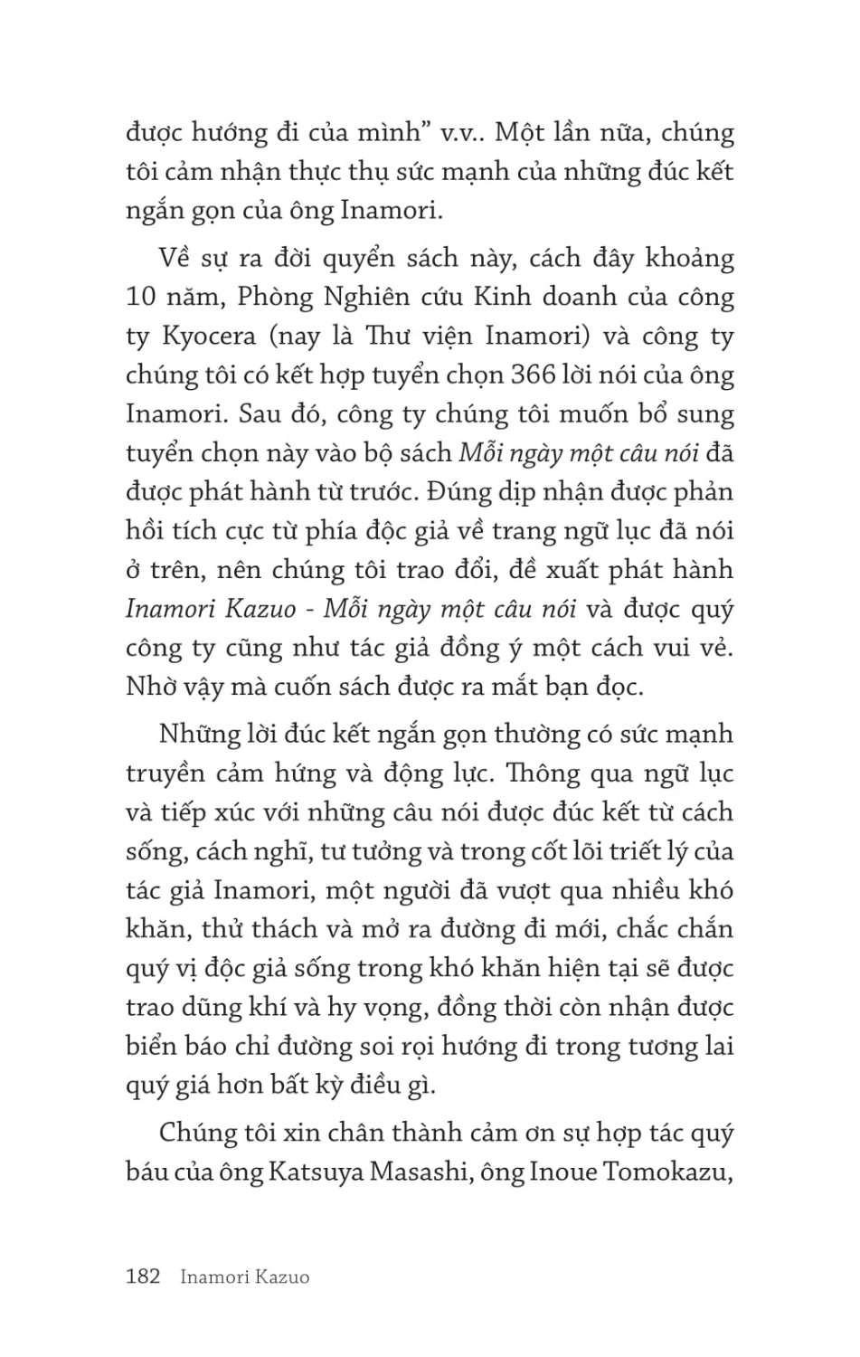 Inamori Kazuo Mỗi Ngày Một Câu Nói Nâng Tầm Vận Mệnh - TRE