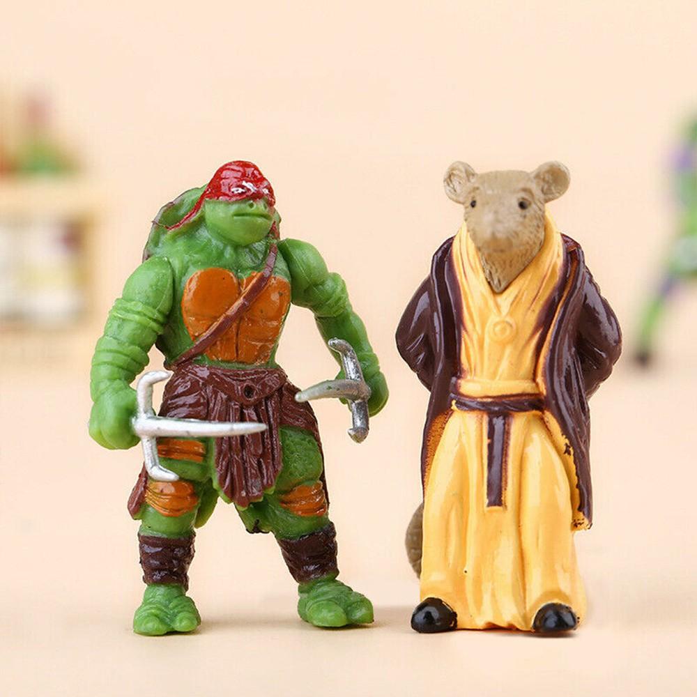 Bộ 6 Ninja Rùa cao 5 cm mẫu 02 - Đồ chơi mô hình Teenage Mutant Ninja Turtles PB2016 giá rẻ đẹp Ninja rùa Vacimall