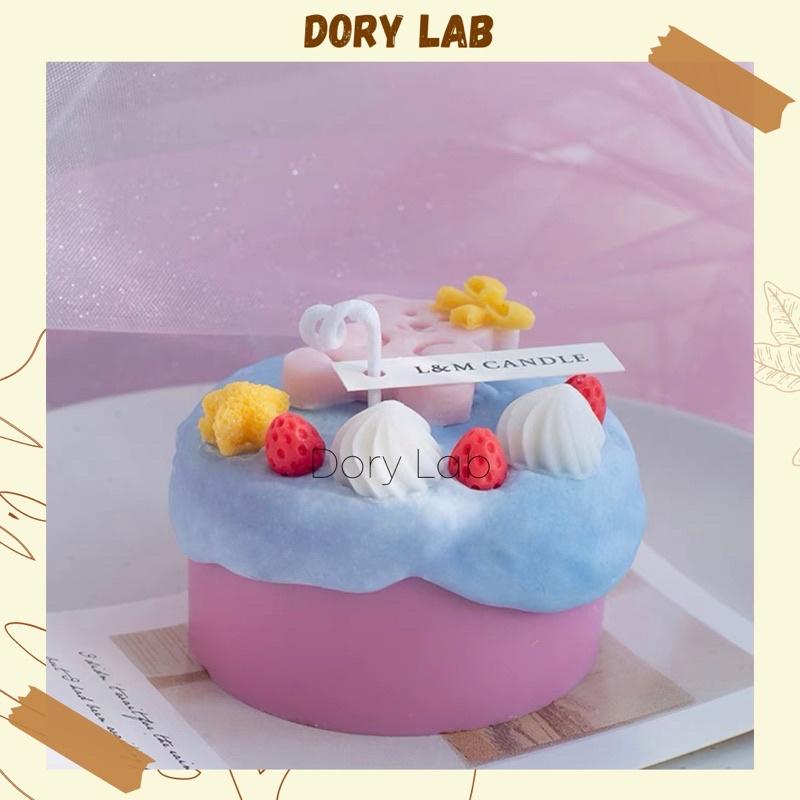 Nến Thơm Bánh Kem Sinh Nhật Gấu Con Cute Hàn Quốc, Phụ Kiện Decor, Quà Tặng - Dory Lab