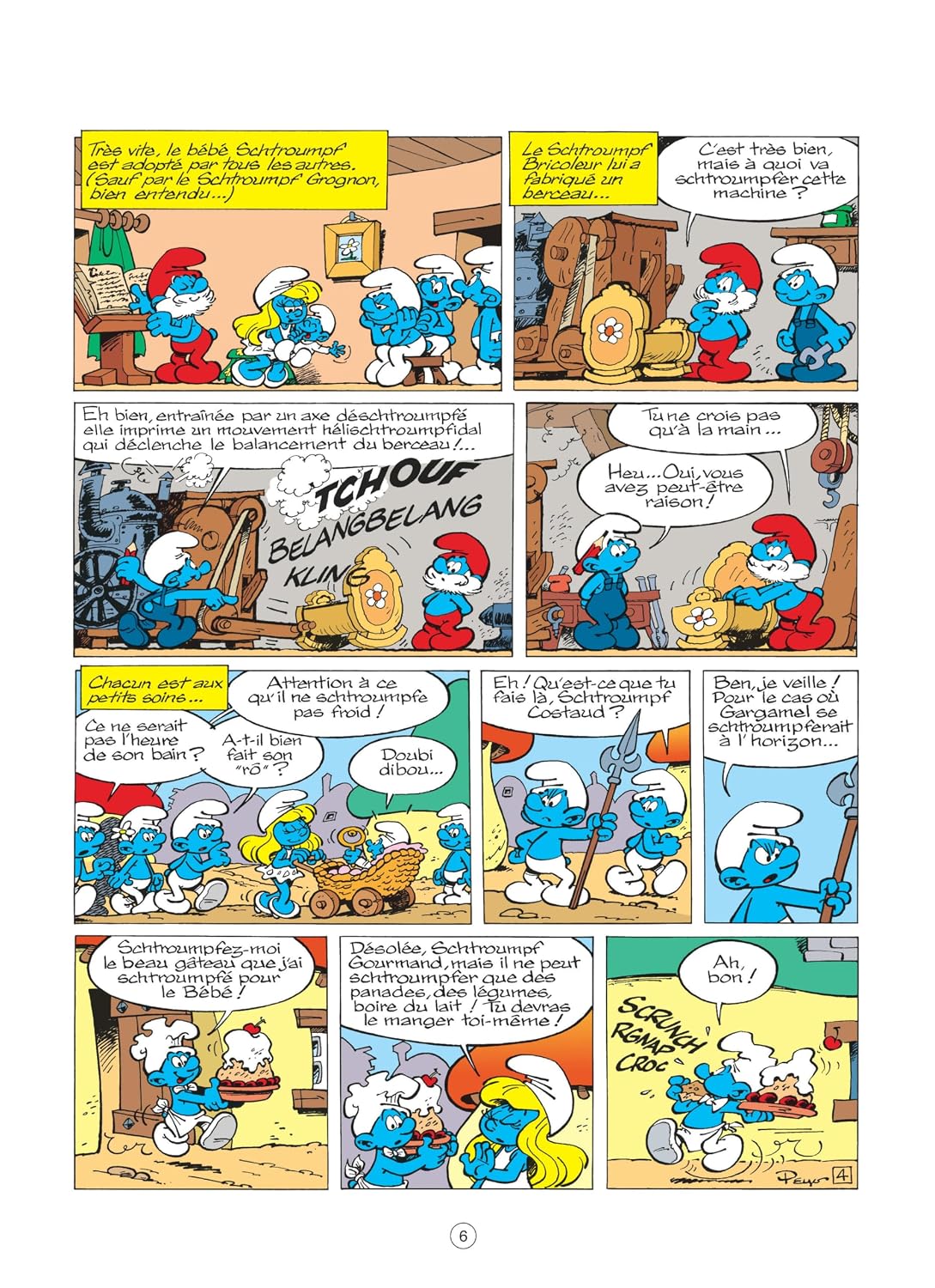Sách truyện tranh tiếng Pháp - Les Schtroumpfs - Tome 12 - Le Bebe Schtroumpf