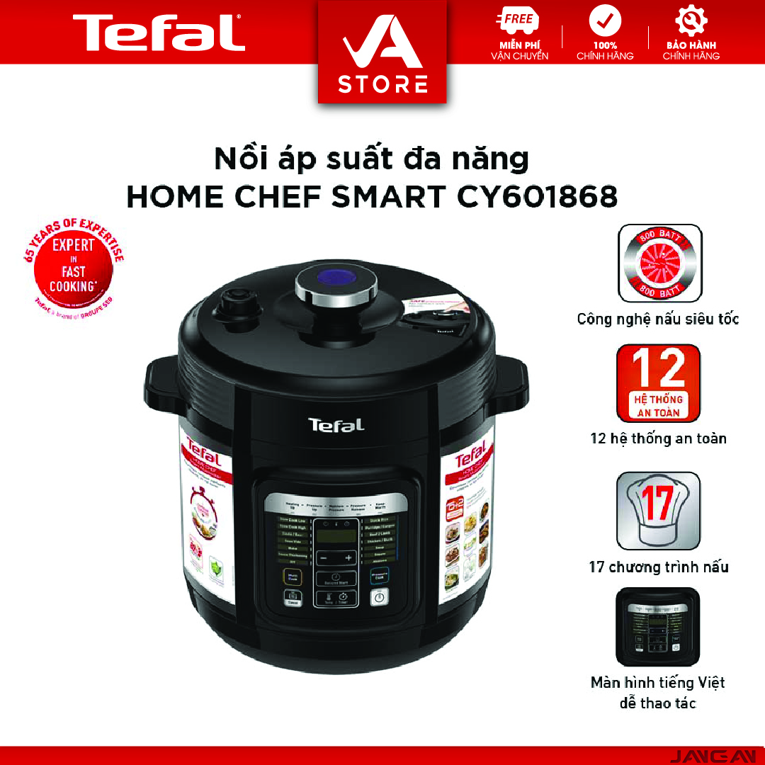 Nồi áp suất điện đa năng 6L Tefal CY601868 - BH 2 năm - Hàng Chính Hãng