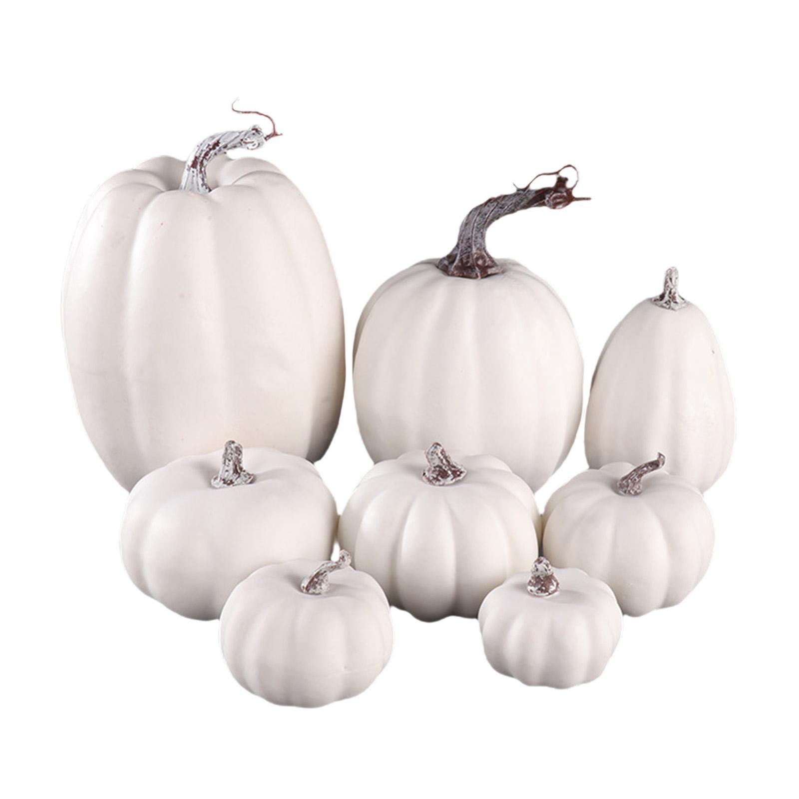 8Pcs Artificial Pumpkins Set Festive Party Supplies Durable for Home Kitchen