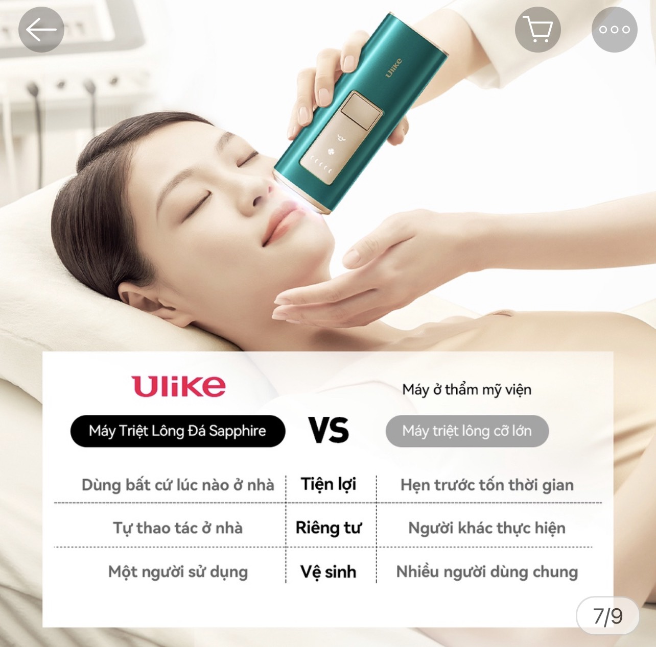 Máy Triệt Lông Lạnh Sapphire Air IPL ULIKE Hàn Quốc Hair Removal Device - WHITE