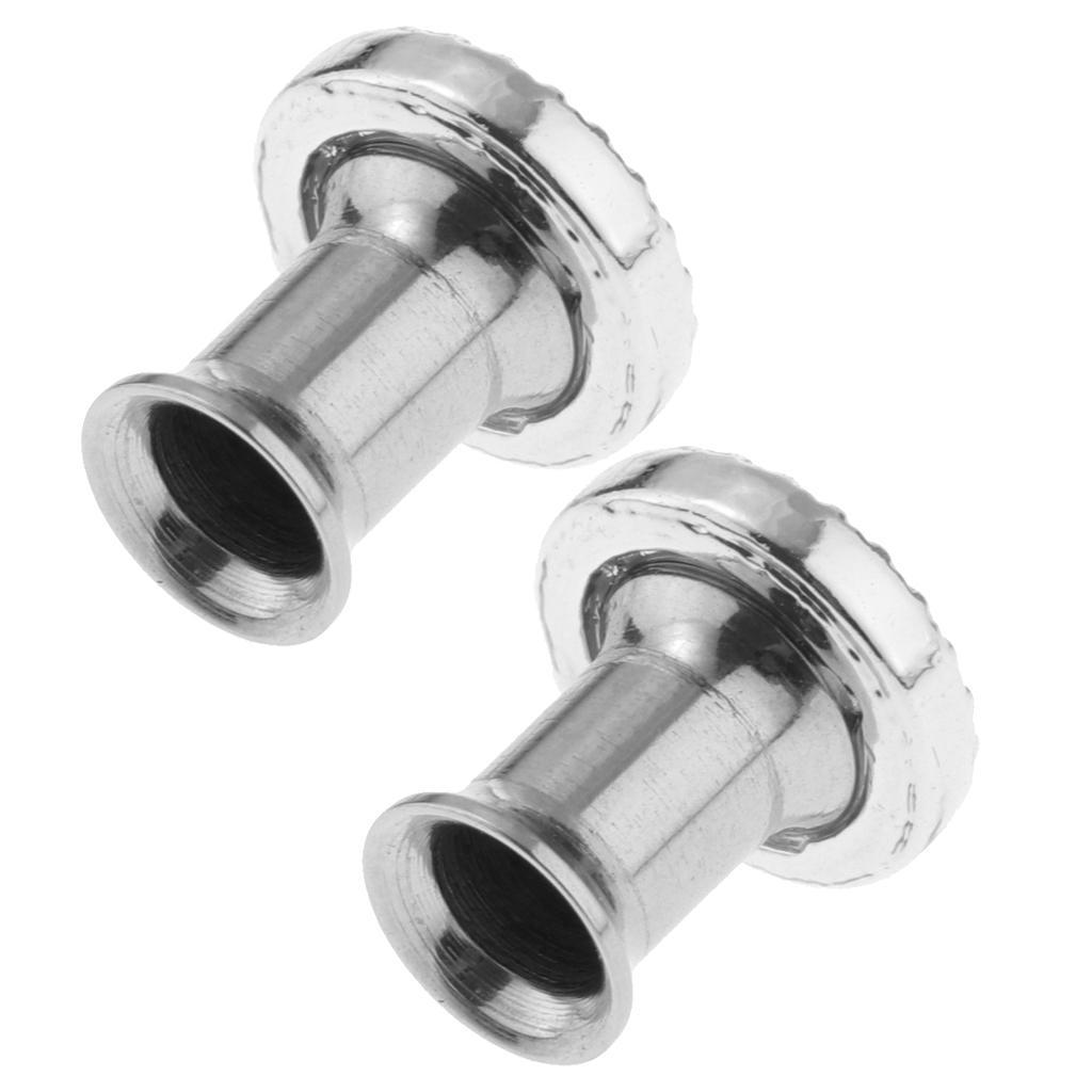 2 Pcs Fancy Flower Ear Plug Tunnel Stainless Steel Ear Jewelry