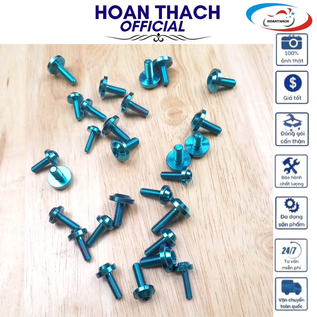 Bộ Ốc Áo Titan Xanh Lục bảo dùng cho xe Winner X ( 28 con ) HOANTHACH SP017485