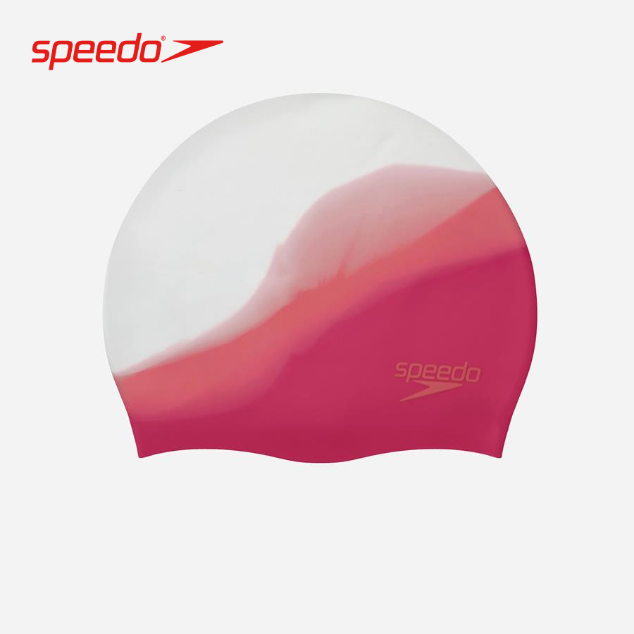 Nón bơi unisex Speedo MULTI COLOUR SILC CAP AU PINK/WHITE - 8-0616914573