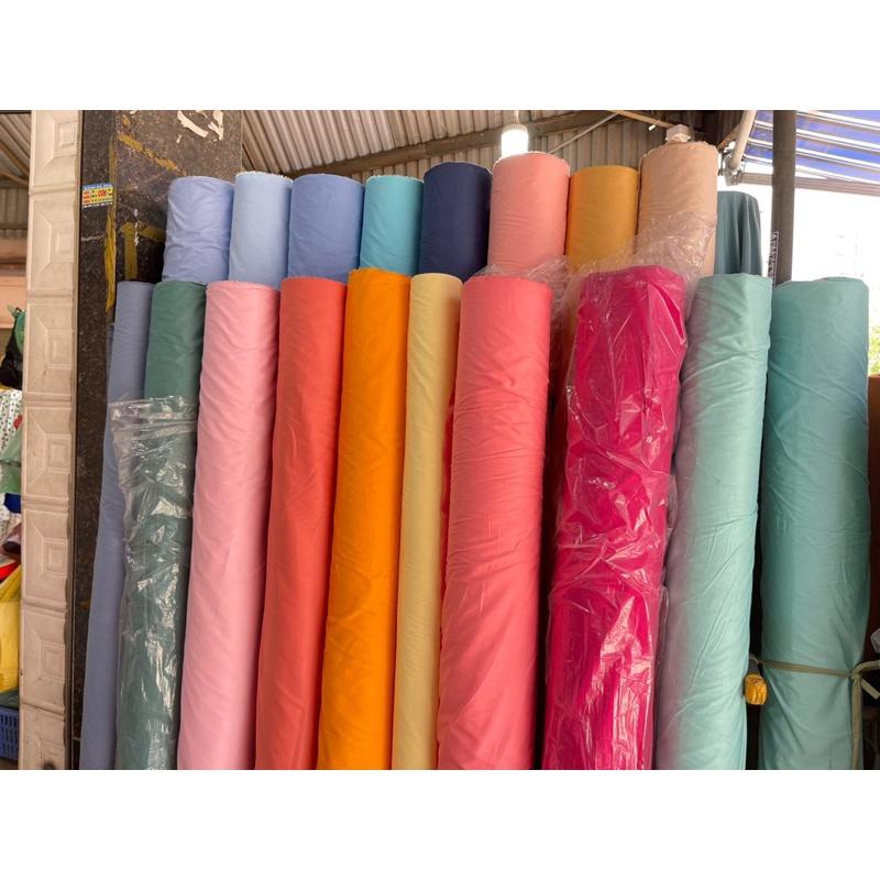 Vải thô lụa trơn may ga gối,váy áo 100% cotton dày dặn và mịn mát (chọn màu ghi chú hoặc nhắn tin