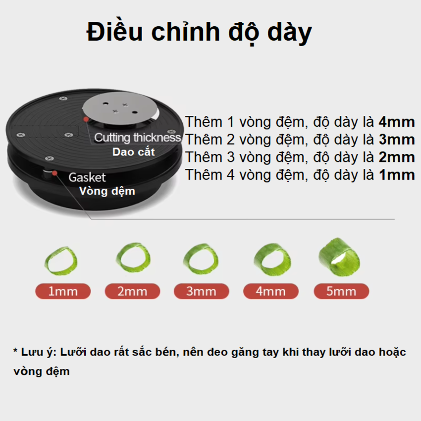 Máy thái lát, thái sợi hành lá, tỏi, ớt và rau củ quả dùng cho quán ăn, nhà hàng thương hiệu Mỹ cao cấp Septree GJ806 công suất 850W - Hàng chính hãng