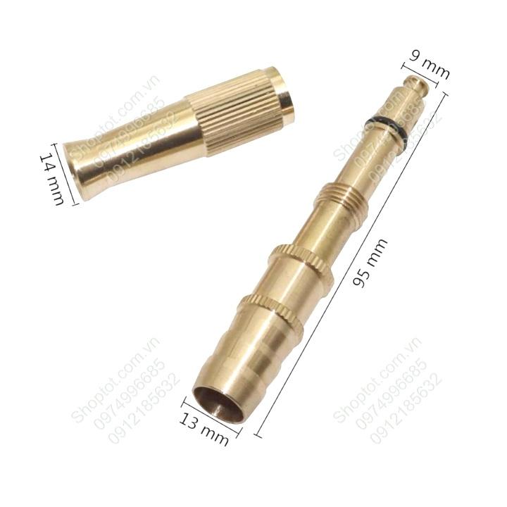 Vòi tăng áp bằng đồng/ Đầu Vòi xịt nước áp suất cao có thể tăng giảm lượng nước