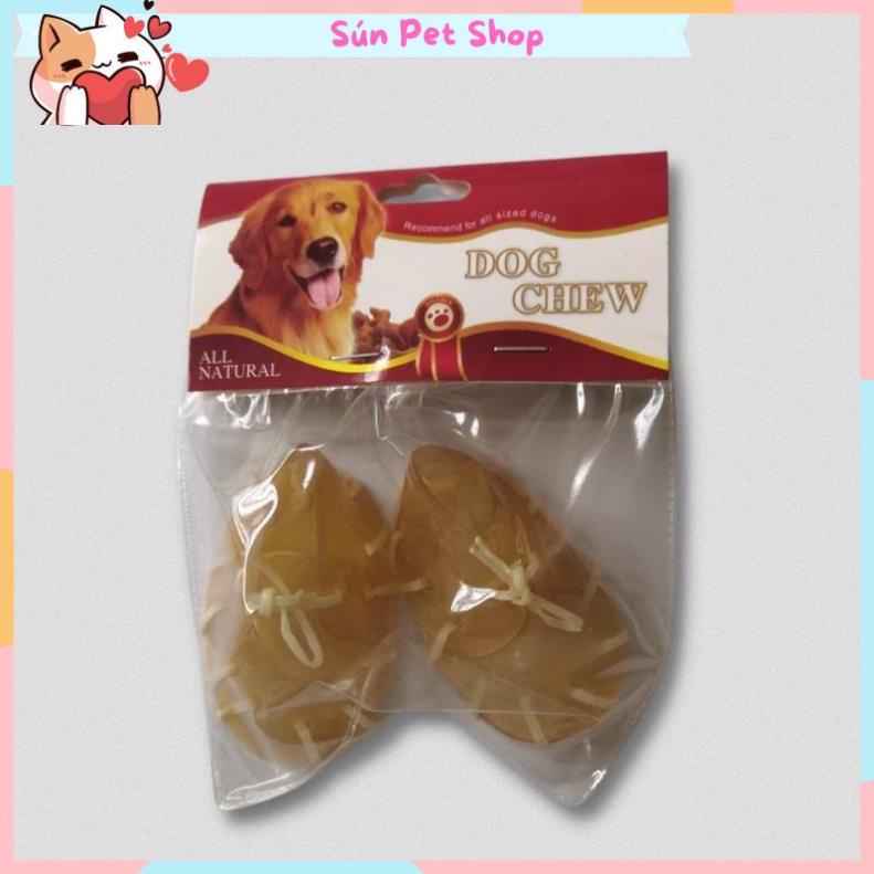 Xương da bò hình chiếc dép siêu nghộ nghĩnh cho chó cưng