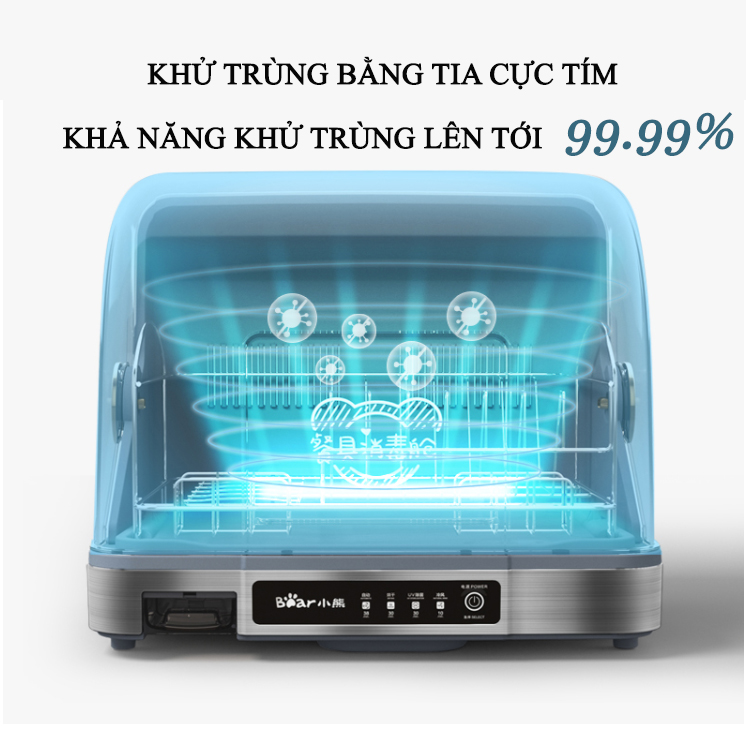 Máy sấy chén bát Bear XDC-A26B1  Khử Trùng Bằng Tia Cực Tím - Hàng Nhập Khẩu