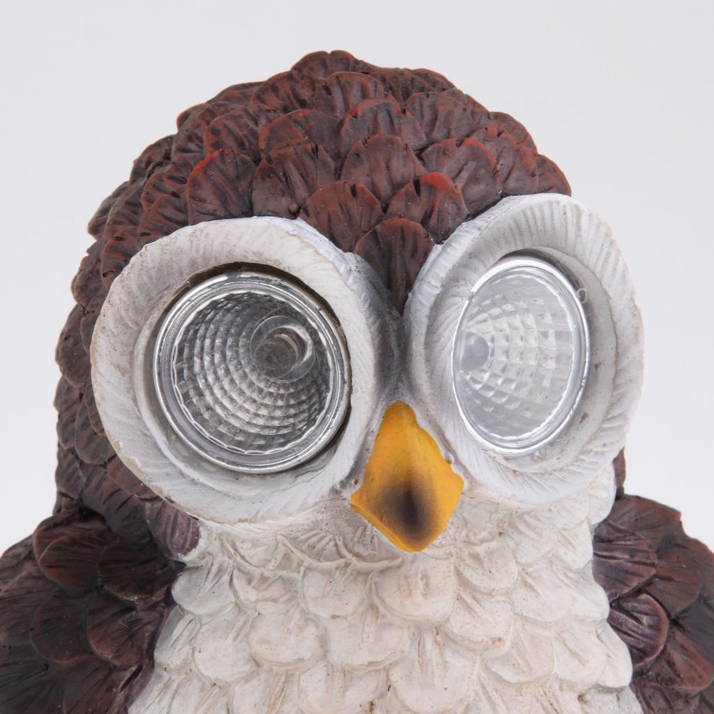 Garden Solar Lights Outdoor,Solar Lights - Resin OWL Decorative Lamp White