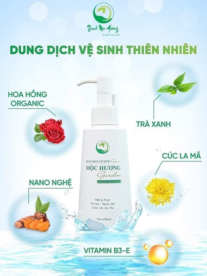 Dung dịch vệ sinh phụ nữ Thanh Mộc Hương chiết xuất trầu không, nghệ tươi an toàn cho cả mẹ bầu 150ml