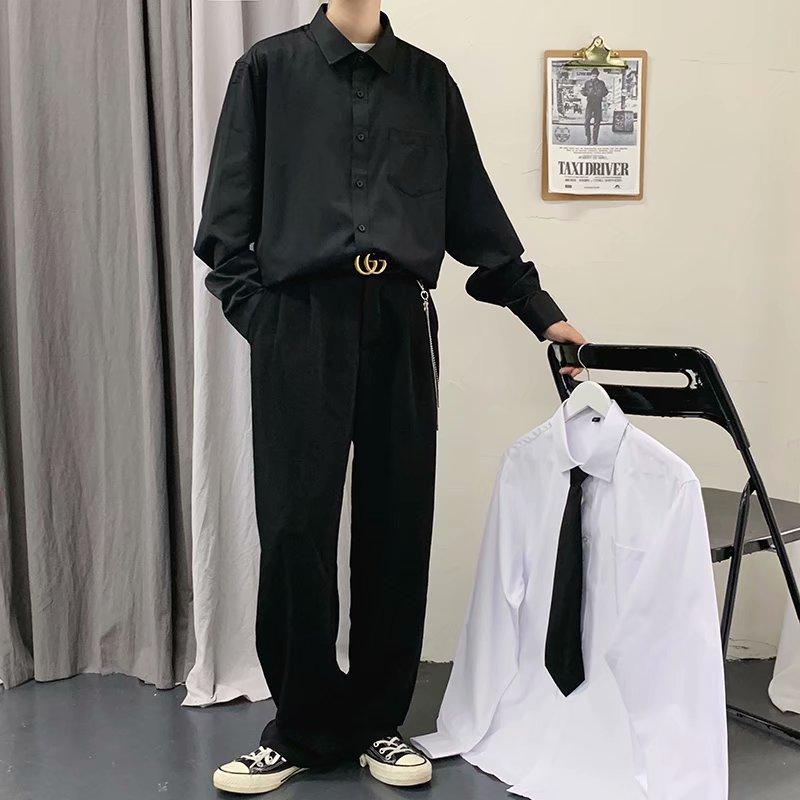 Áo Sơ Mi Tay Dài Thời Trang Hàn Quốc Cho Nam Size S-2Xl