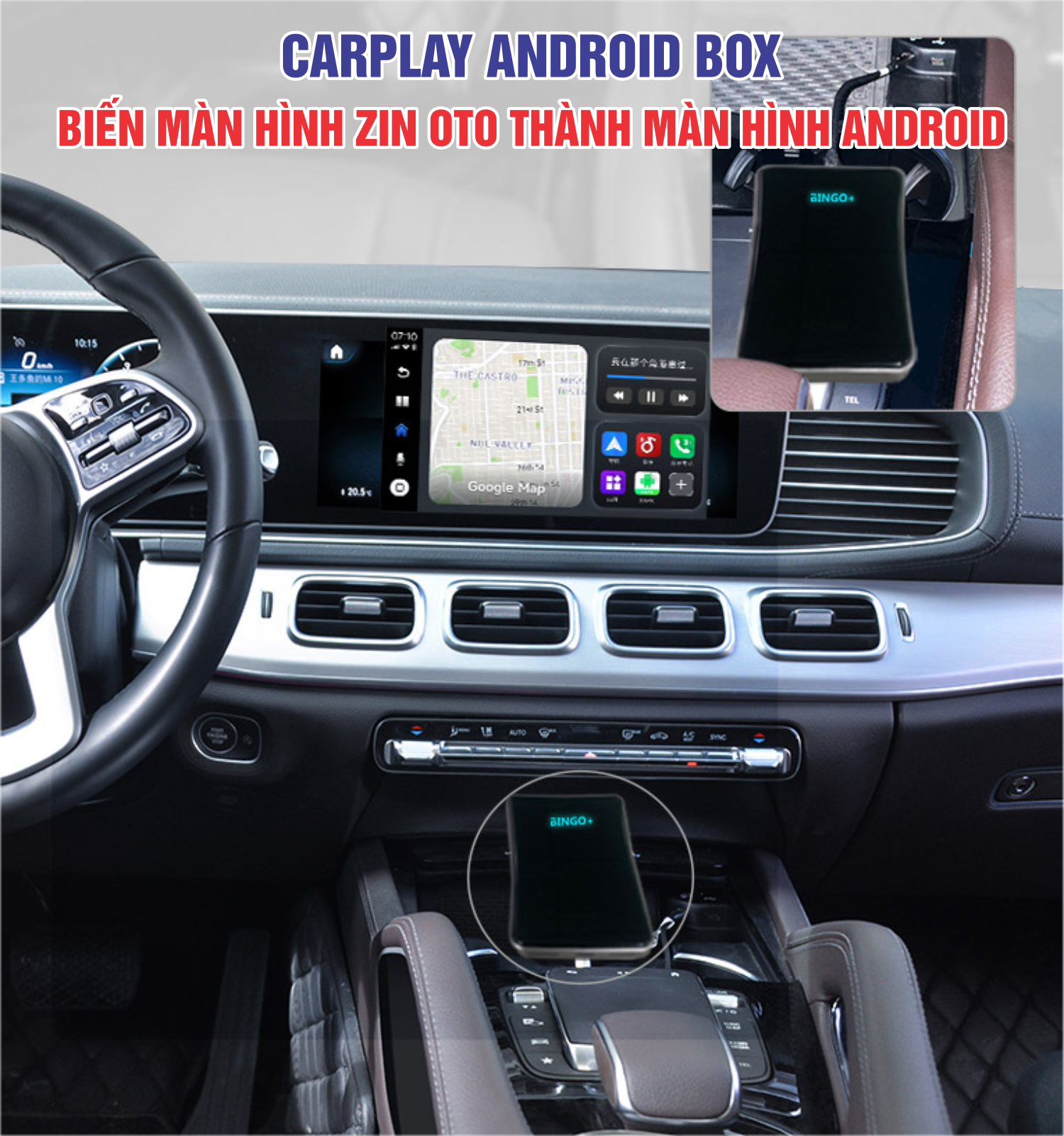 Carplay Box AI Adapter BINGO - Biến Màn Hình Nguyên Bản Của Xe Hơi Thành Màn Hình Android Chỉ Bằng Vài Thao Tác Đơn Giản