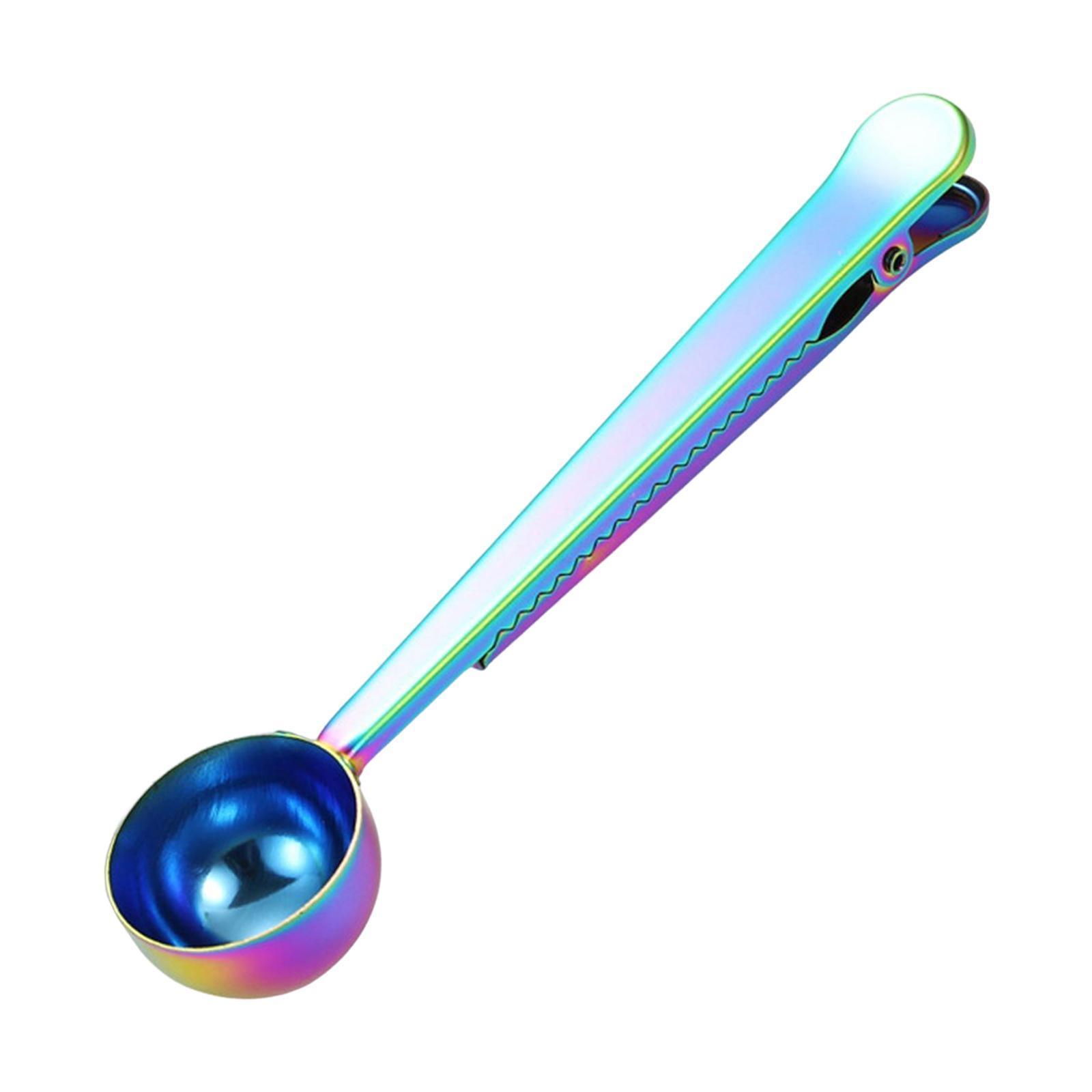 2 in 1 Coffee Bag Clip Coffee Powder Spoon Tablespoon for Milk Powder,