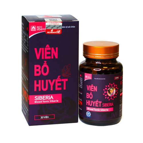 Viên bổ huyết Siberia-Bổ máu hoạt huyết, tăng hồng cầu, ổn định nội tiết, cung cấp các dưỡng chất cần thiết hỗ trợ sinh sản