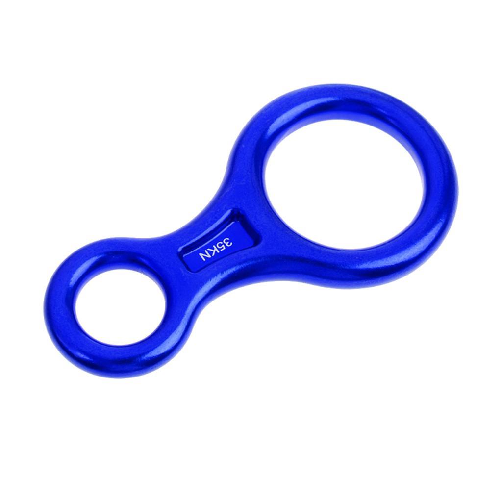 Heavy Duty Carbon Steel 25KN Screw Lock Carabiner + 35KN Figure 8 Belay Descender Device Outdoor Rock Climbing Rappelling Rescue