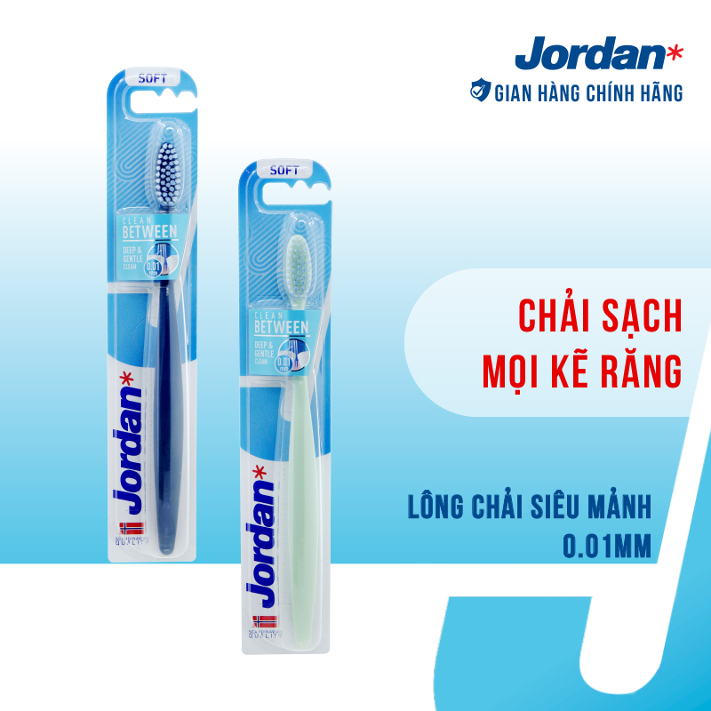 Combo 2 Bàn chải đánh răng Jordan Clean Between