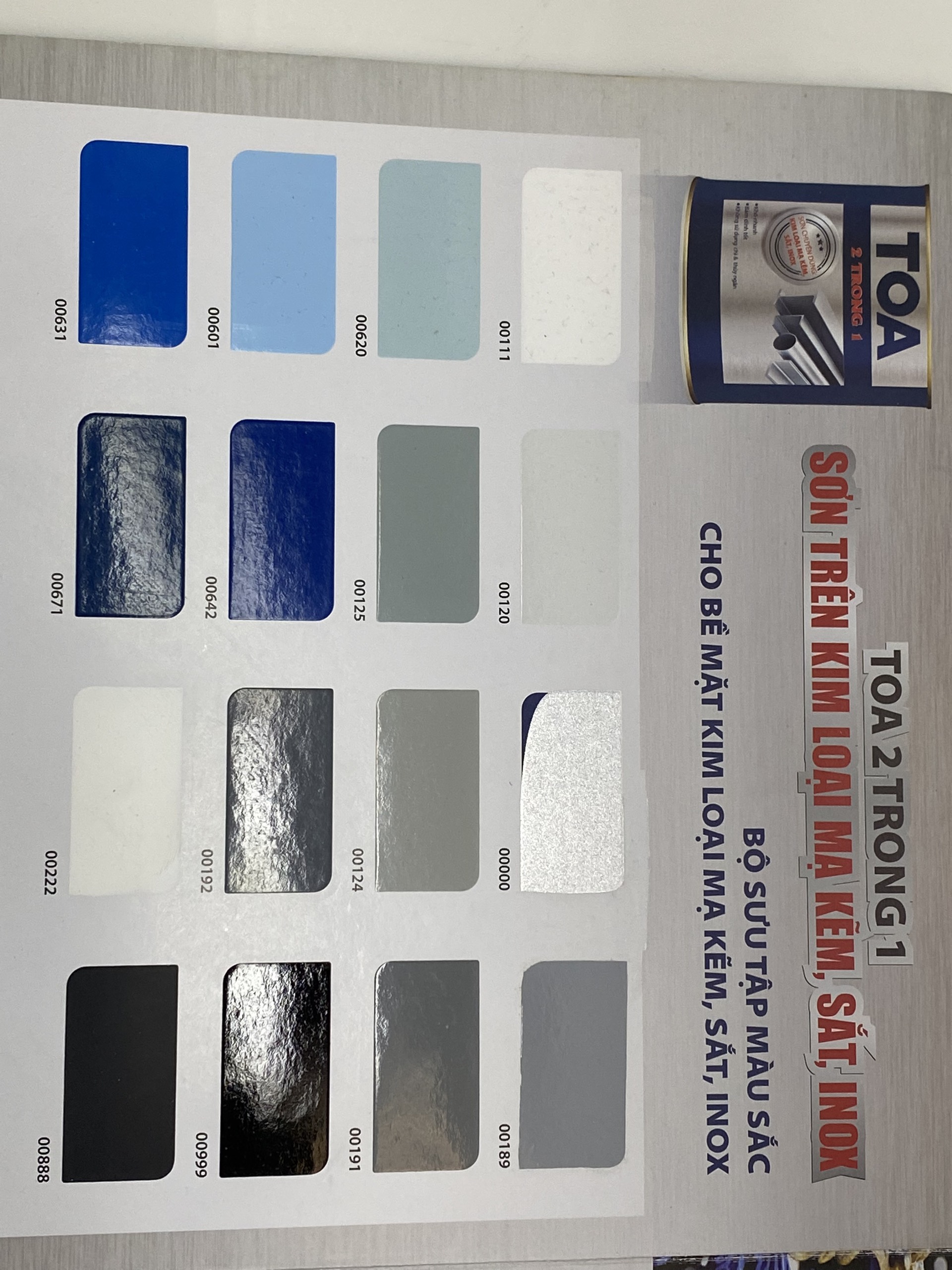 Sơn sắt mạ kẽm TOA không cần lót màu Xingfa xám 800gram - XF911
