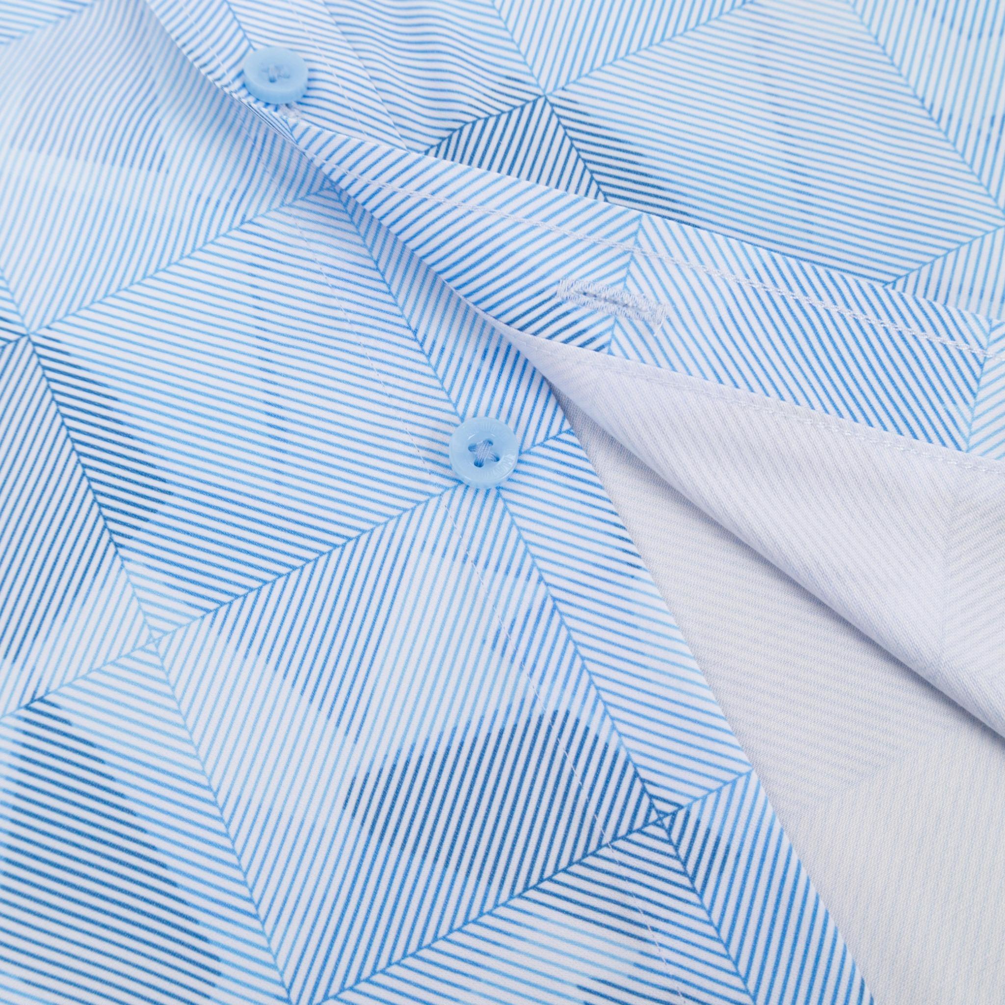 Áo sơ mi nam KHATOCO Smart Fit ngắn tay A1MN538S2-CNIN871-2711-N