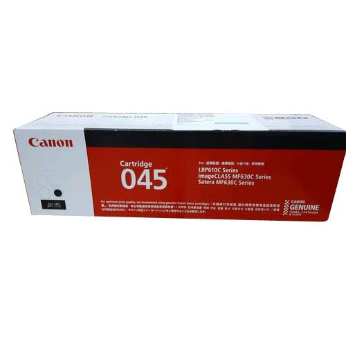 Mực in Canon 045 Black Toner Cartridge dùng cho máy in Canon LBP 611CN, Canon LBP 613CDw, Canon MF 631Cn, Canon MF 633CDw, Canon MF 635Cx - Hàng Chính Hãng