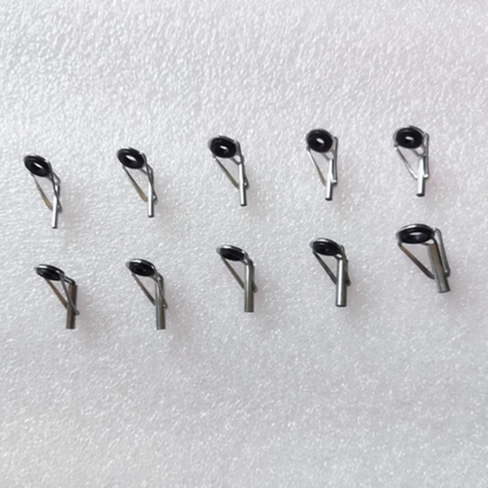 50 Pieces Fishing Rod Guides Set Guides Line Rings Mixed Size in A Box Portable Tip for Sea Casting Repair Accessories