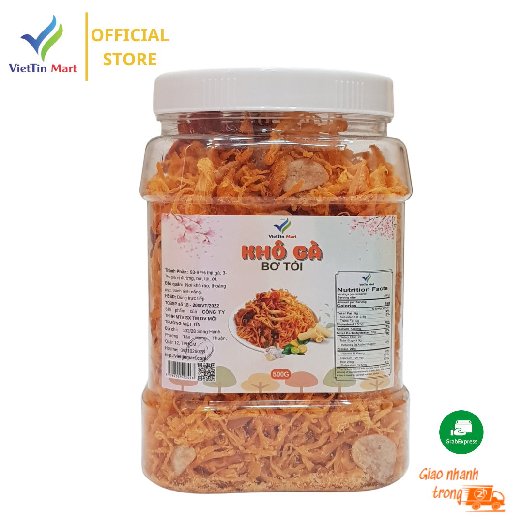 500G KHÔ GÀ BƠ TỎI VIETTINMART