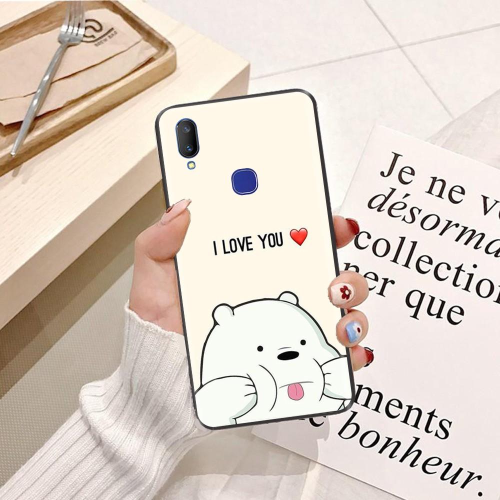 Ốp lưng dành cho ViVo U10 Viền dẻo TPU hình Gấu Trắng Vui Vẻ