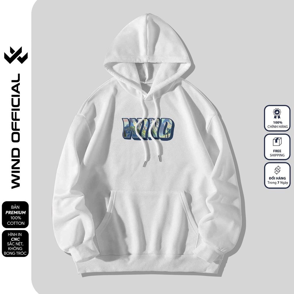 Áo hoodie unisex form rộng WIND bản Premium nỉ ngoại NÚI nam nữ oversize ulzzang