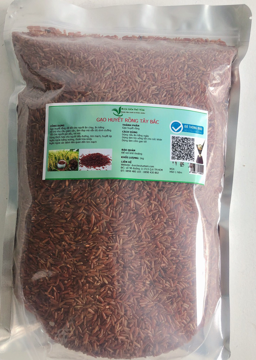Gạo Lứt Huyết Rồng - Dùng thích hợp cho người tiểu đường tim mạch huyết áp - Trồng ở ruộng bậc thang ở núi rừng sơn la - Chăm bón tự nhiên