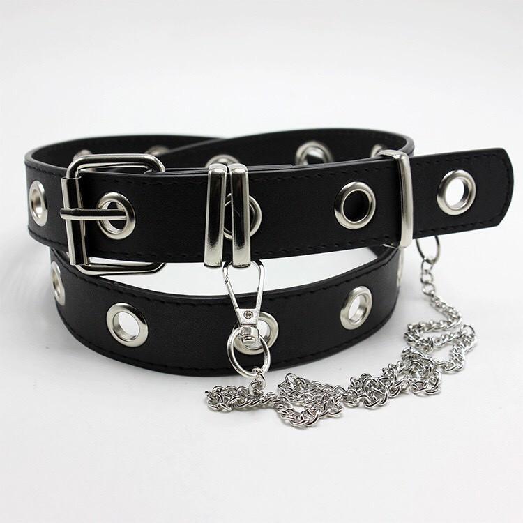Thắt lưng CHAIN xích nhiều lỗ tròn Dây xích kèm theo belt Chain rời thắt lưng