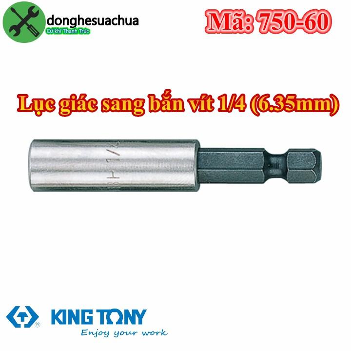 Đầu nối lục giác sang bắn vít 1/4 Kingtony 750-60