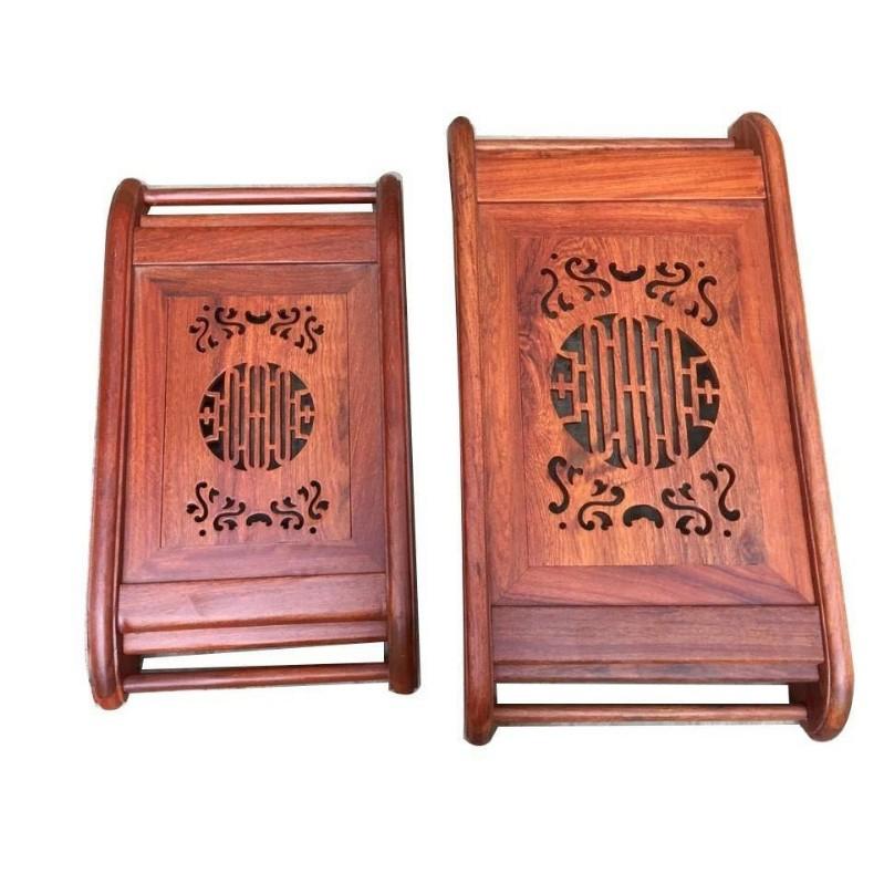 KHAY TRÀ CUỐN THƯ gỗ Hương loại 1 Đẹp mịn