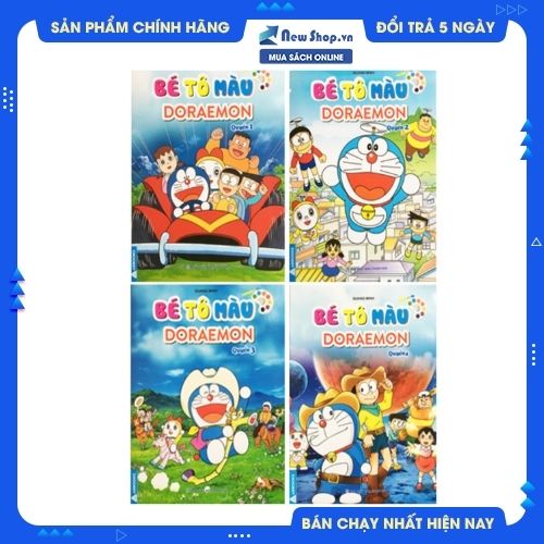 COMBO BÉ TÔ MÀU - DORAEMON (BỘ 4 CUỐN)