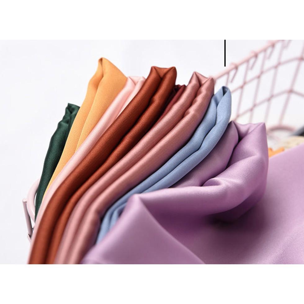 Khăn Lụa Vuông Cao Cấp Trơn Chất Liệu Lụa Chiffon - 70x70cm - Mã KL039