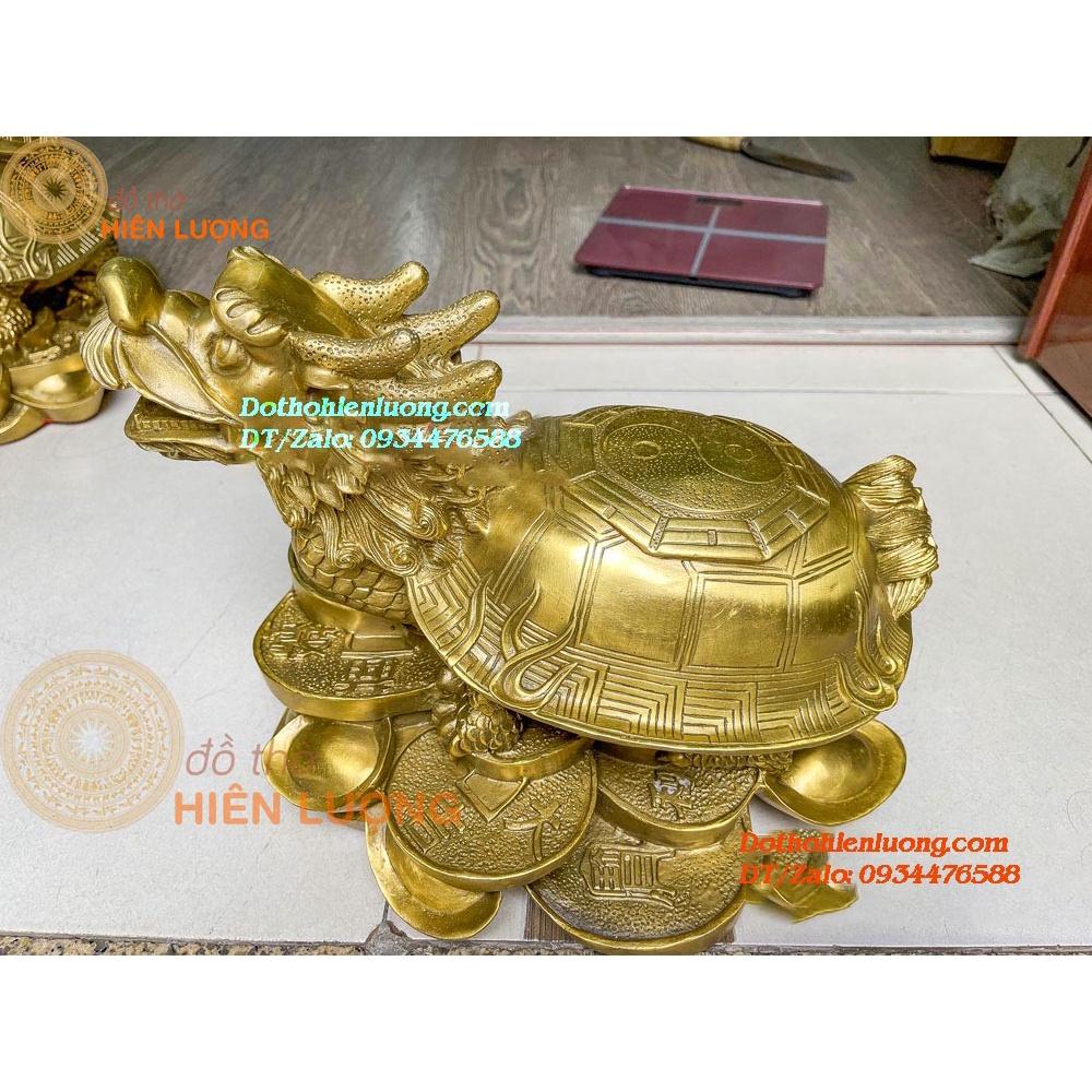 Long Quy Bát Quái Và Long Quy Cõng Con Ngồi Bệ Tiền Bằng Đồng Nguyên Chất Kích Thước 35x25x25cm, Nặng 6,5kg Đẹp