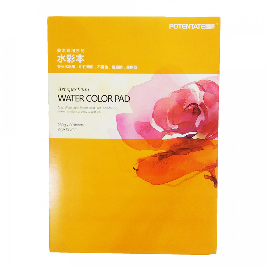 Giấy vẽ màu nước Water Color Pad định lượng 230g A4 (Giao mẫu ngẫu nhiên)