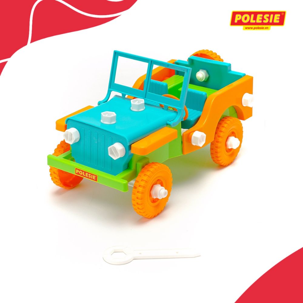 Bộ lắp ghép xe Jeep Retro 42 mảnh – Cavallino Toys