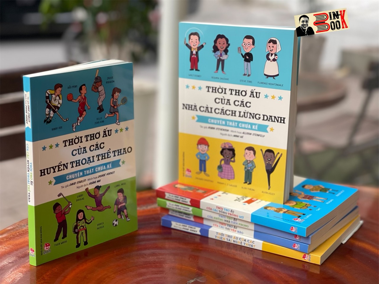 THỜI THƠ ẤU CỦA CÁC DANH NHÂN: các nhà cải cách lừng danh, Các huyền thoại thể thao, các tổng thống Mỹ, Các địa văn hào, Các thiên tài nghệ thuật, Những nhà tiên phong - David Stabler, Robin Stevenson - Nxb Kim Đồng