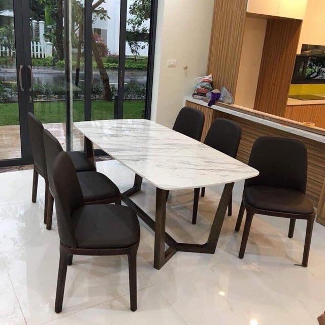 Bàn Ghế Ăn Mặt Đá 4-6 Ghế